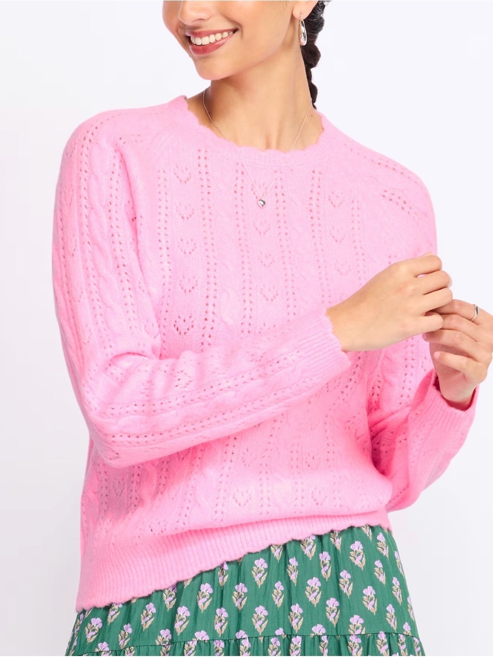 DESIGN HISTORY Charli Crewneck Novel Sweater - L